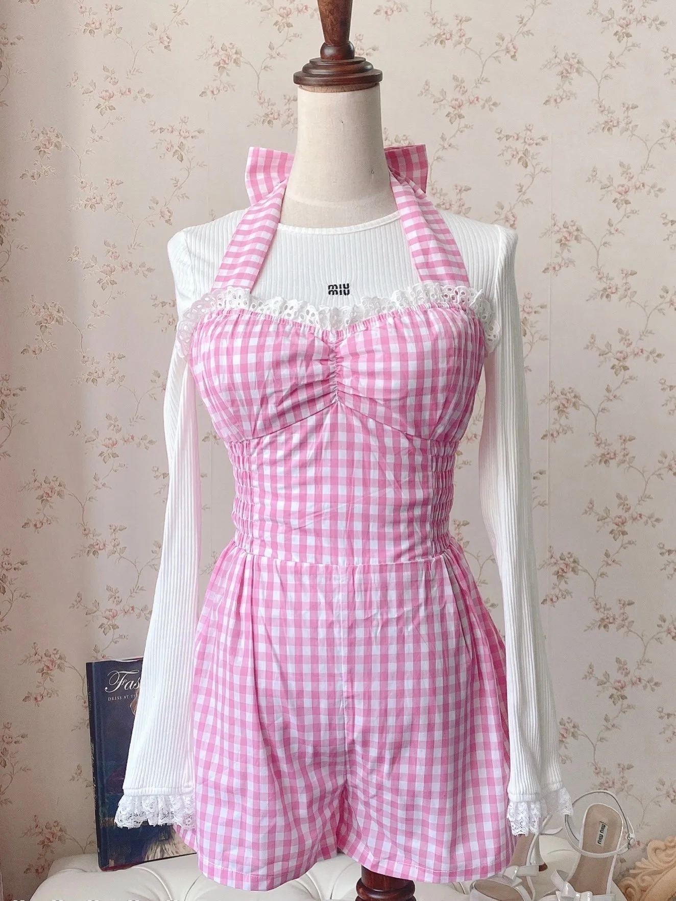 Sea Kissed Sailor Gingham Bodysuit Dress