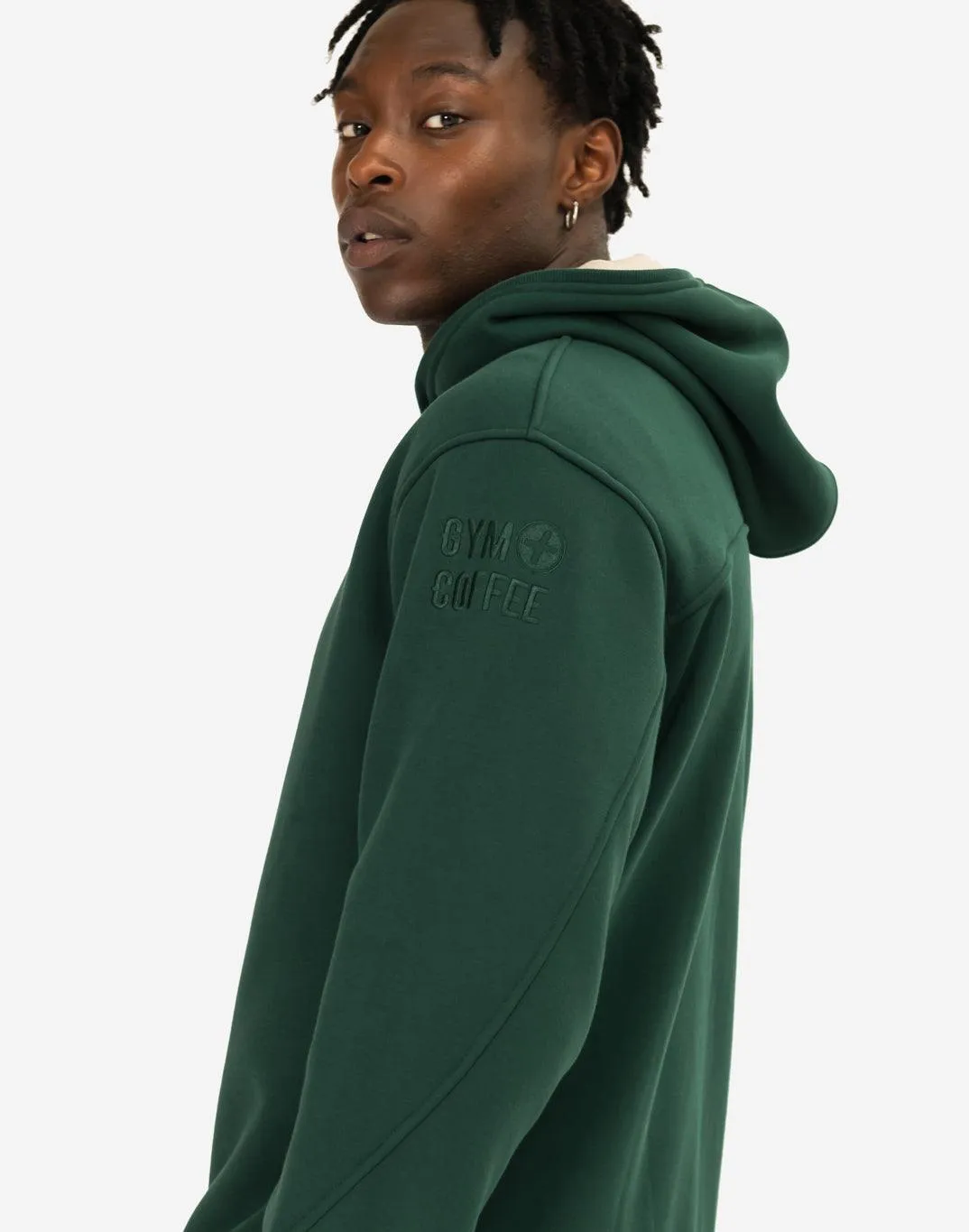 Sierra Fleece Zip Hoodie in Mountain Green