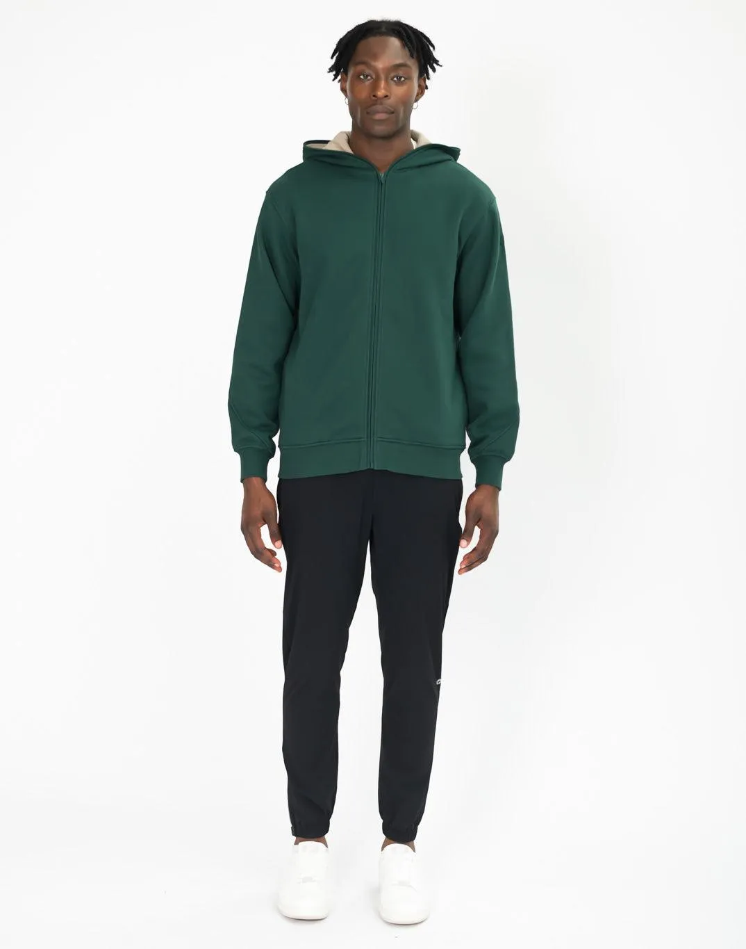 Sierra Fleece Zip Hoodie in Mountain Green