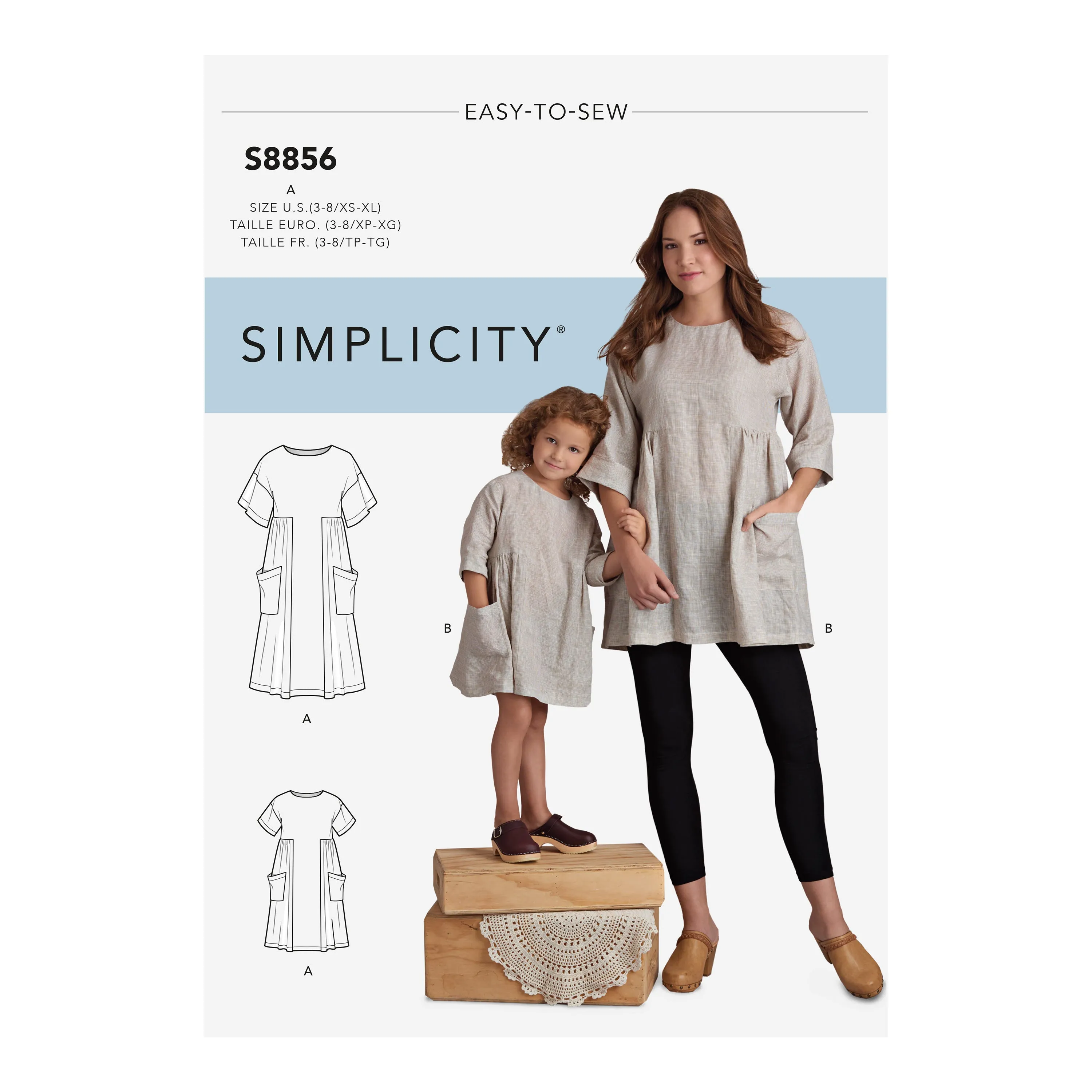 Simplicity Pattern S8856 Child's and Misses' Dress and Tunic