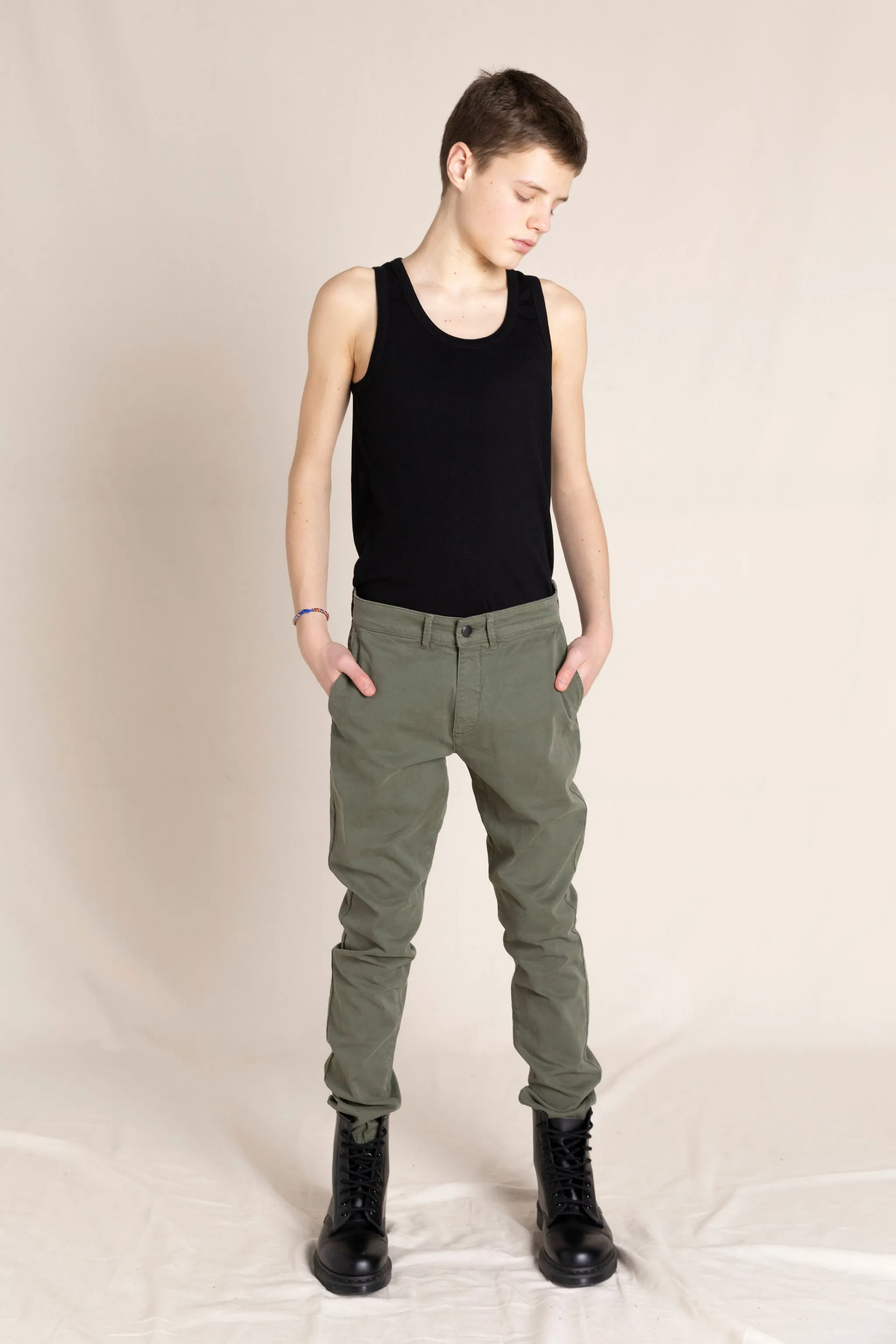 SKATER City Khaki - Elasticed Bottom Chino Fit Pants