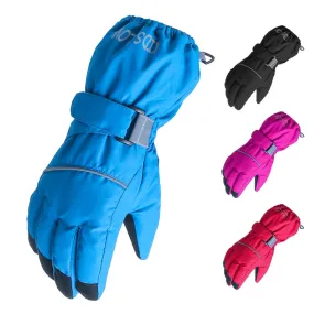 Ski Gloves Kids Outdoor Five-fingers Warm Riding Gloves Non-slip Ski Mittens