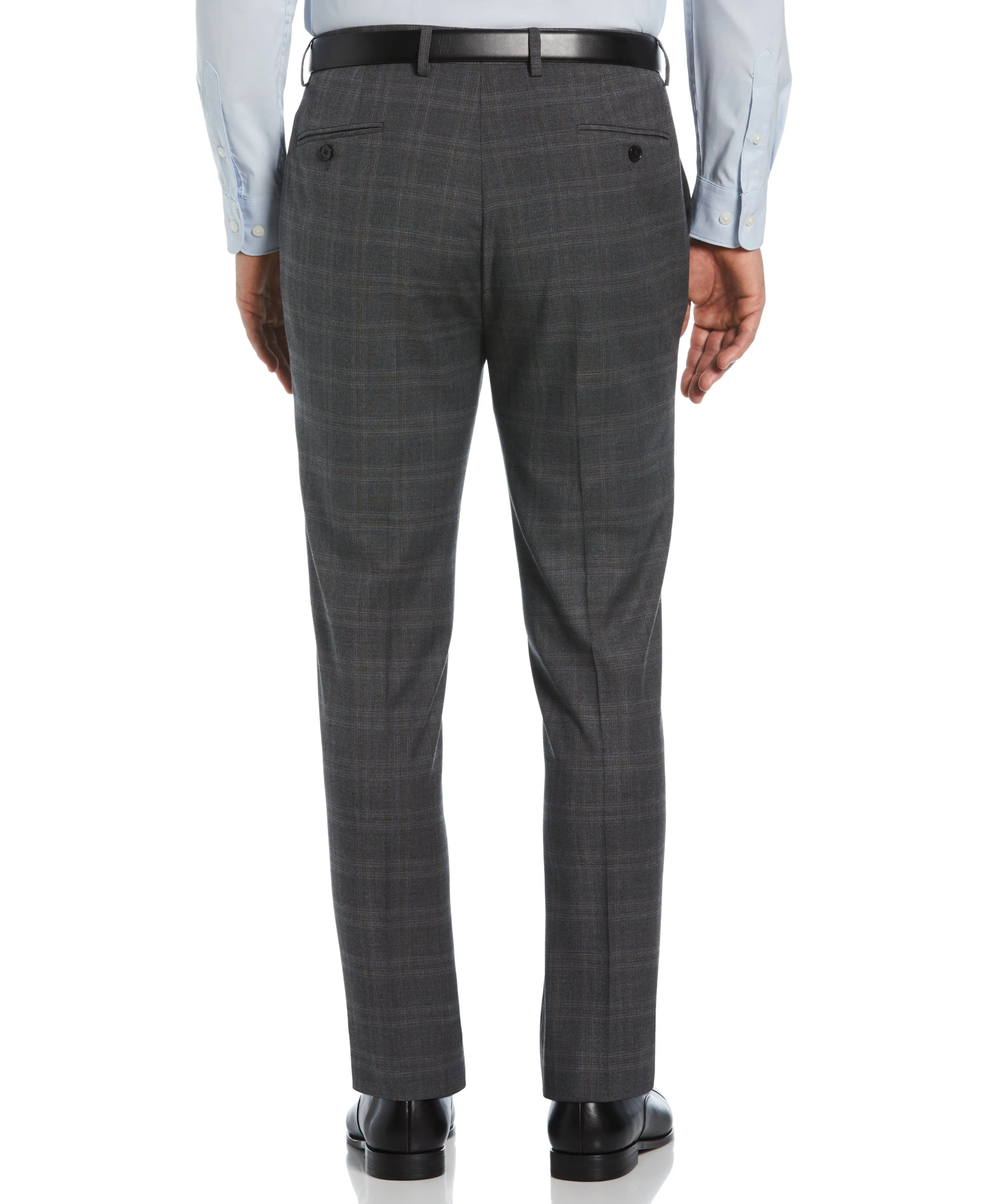 Slim Fit Deco Plaid Suit Pant