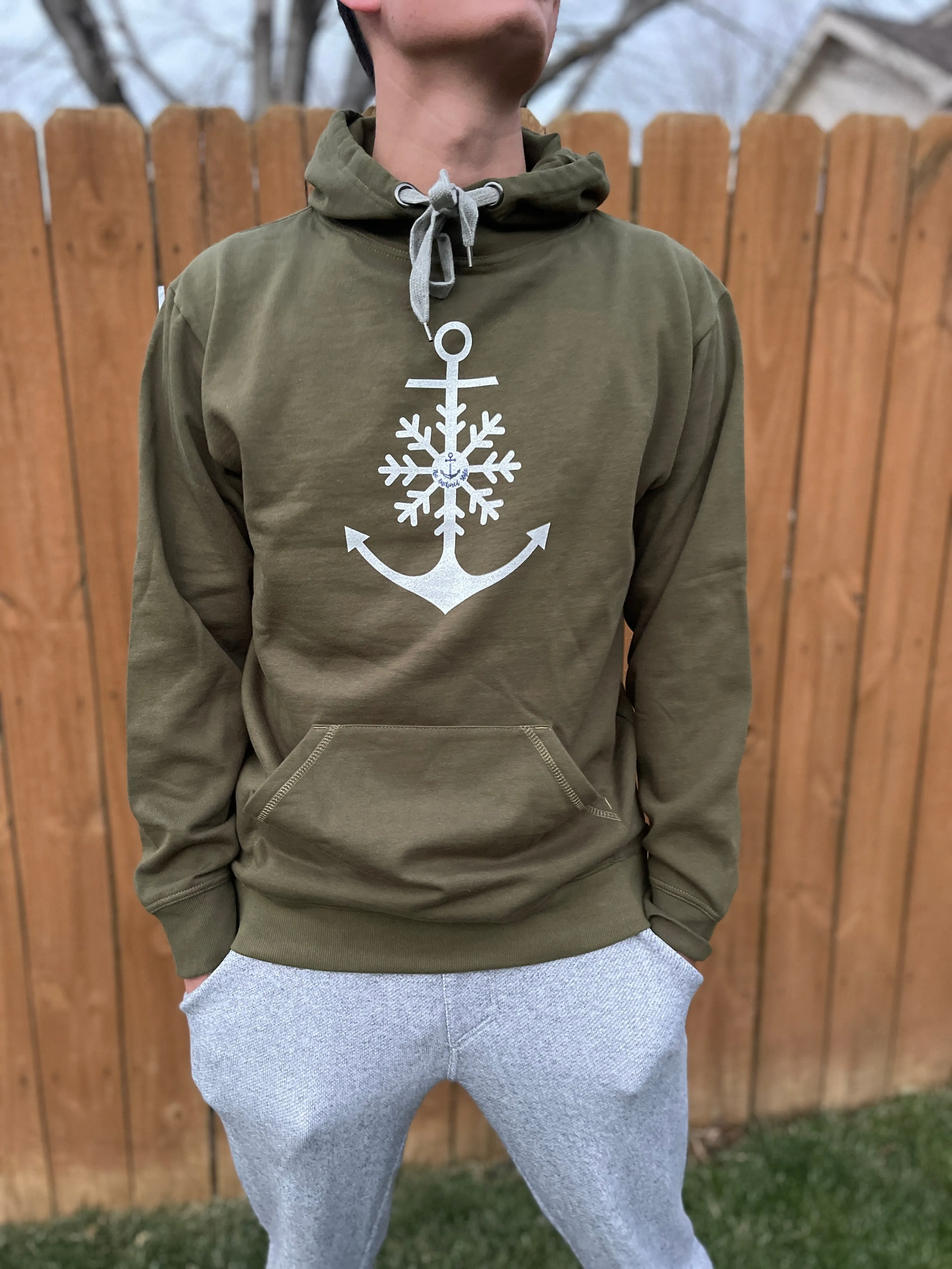 Snowflake Anchor Heavyweight Lake Hoodie, Unisex