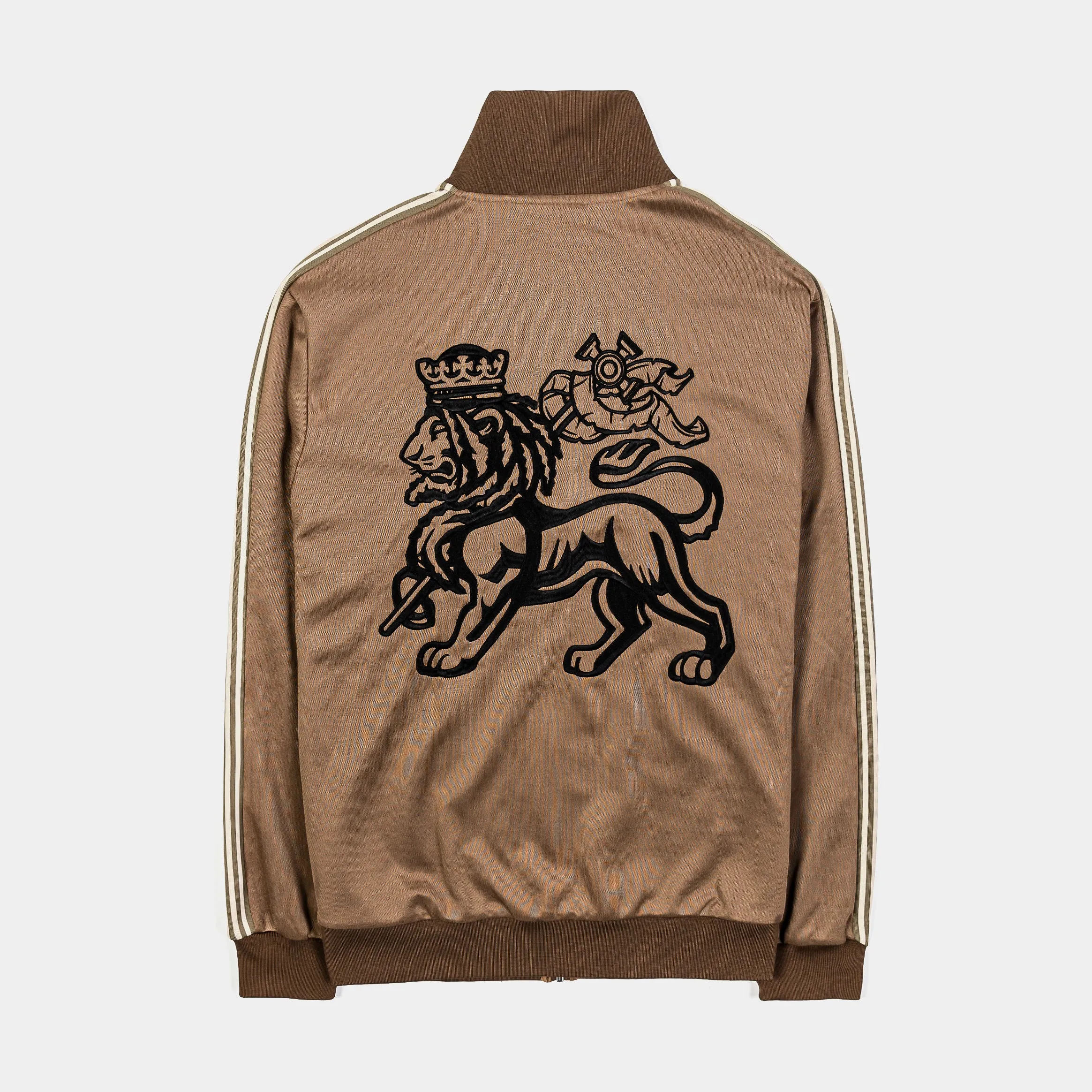 SP x Bob Marley Lion Zip Up Track Mens Jacket (Taupe)