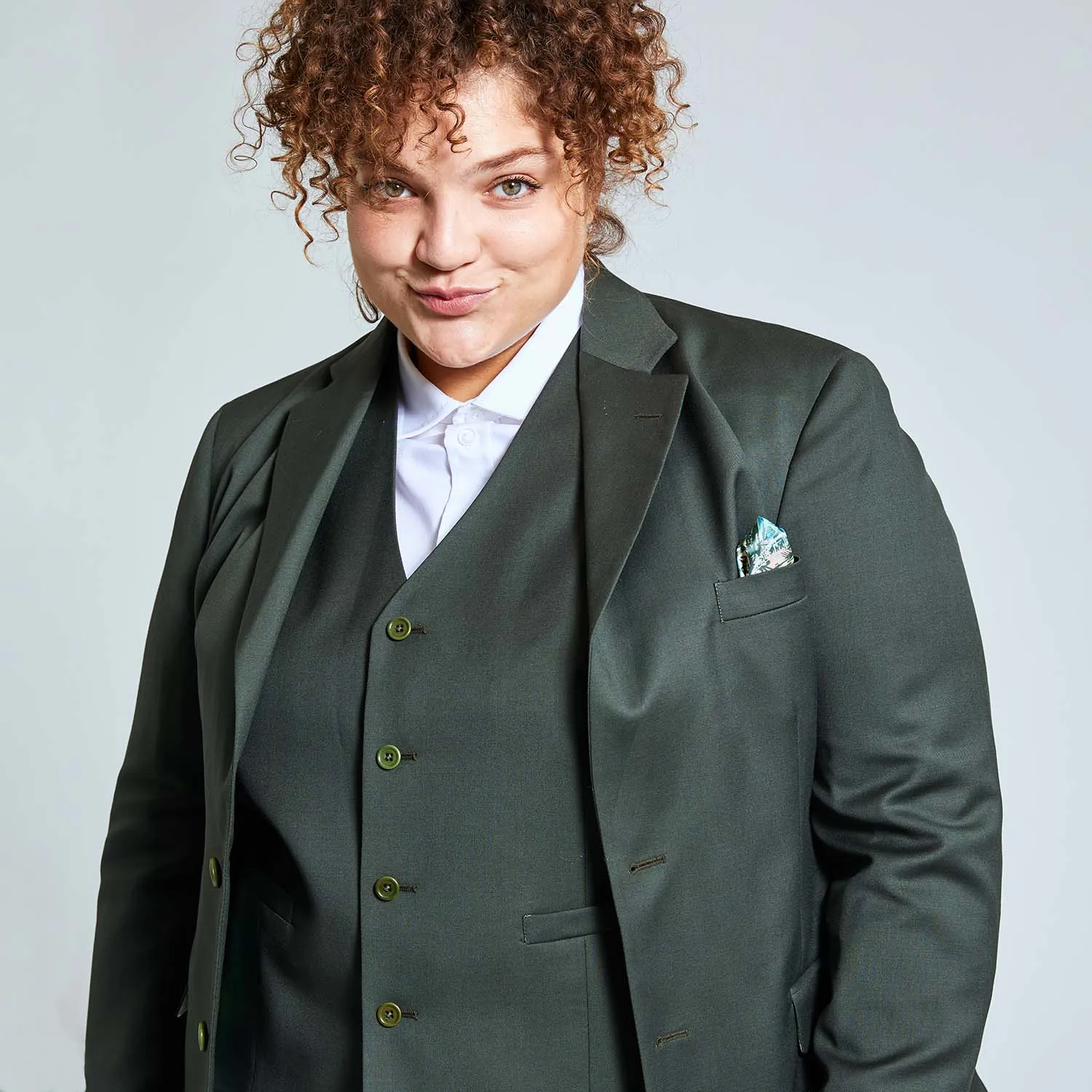 The Georgie Olive Suit Blazer