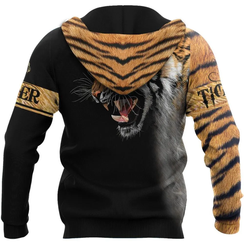 Tiger 3D Pattern Print Hoodie