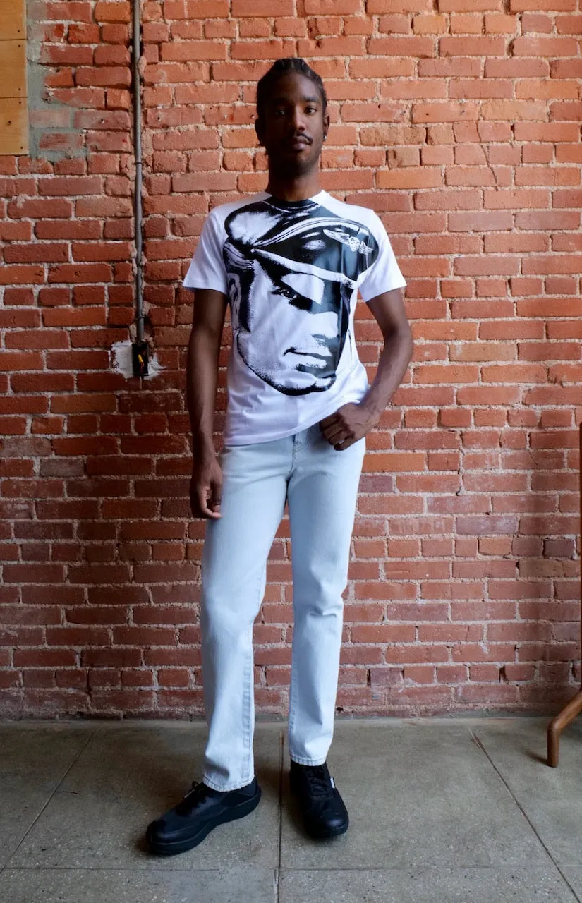 TOM OF FINLAND x WE ARE SPASTOR BIKER HEAD TEE - WHITE