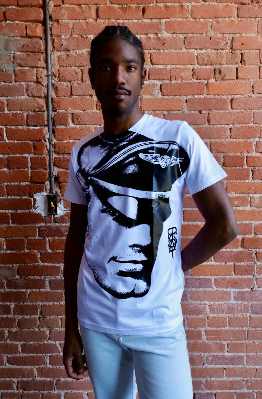 TOM OF FINLAND x WE ARE SPASTOR BIKER HEAD TEE - WHITE