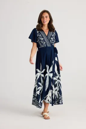 Tropics Wrap Dress - Blue Haven