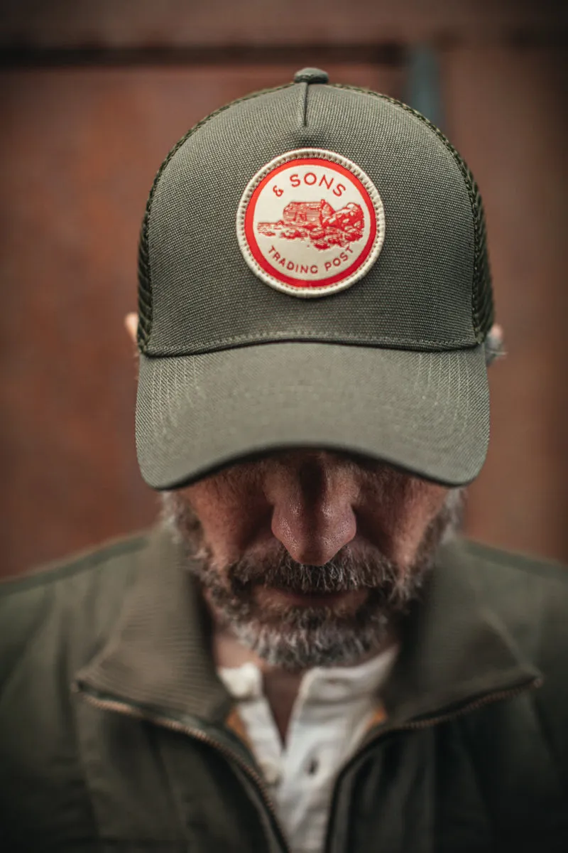 Trucker Badge Cap Army Green