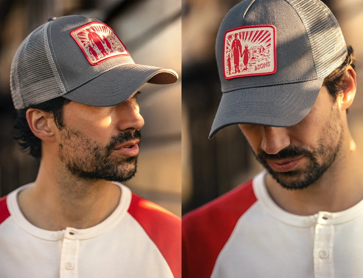 Trucker Badge Cap Grey