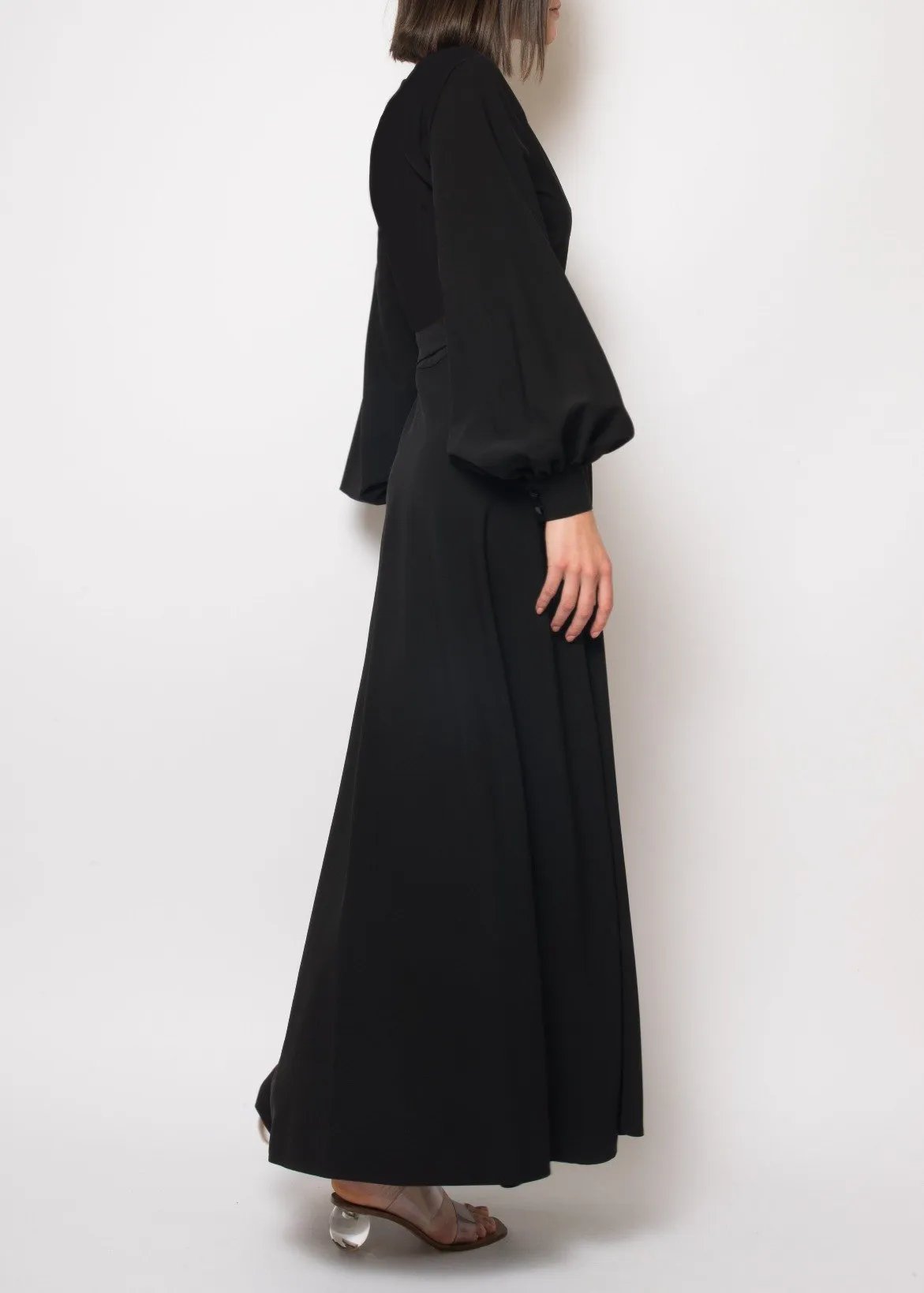 Uma Black Wrap Dress