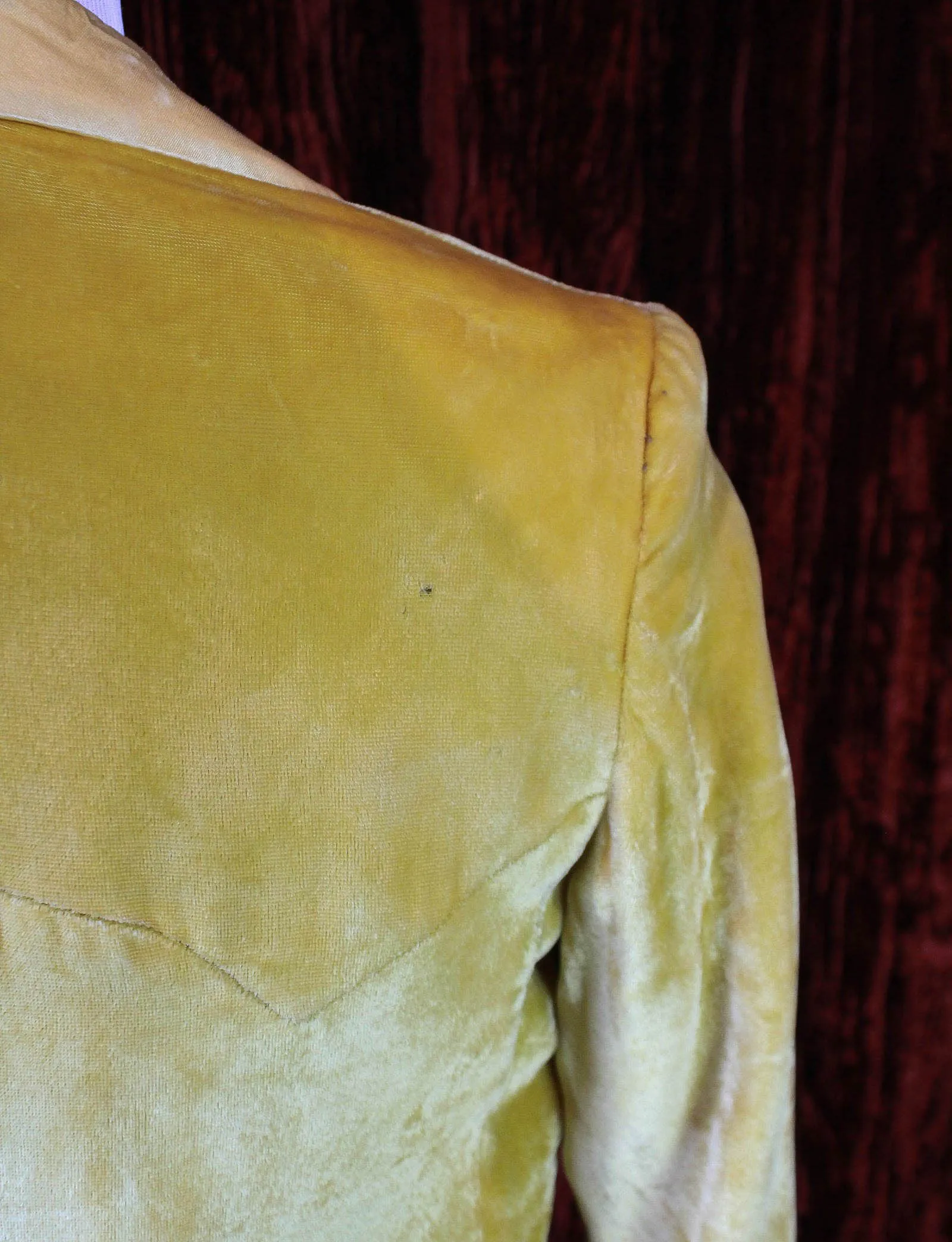 Vintage 1970 Granny Takes A Trip Edgar Winter Yellow Velvet Blazer - XS/S