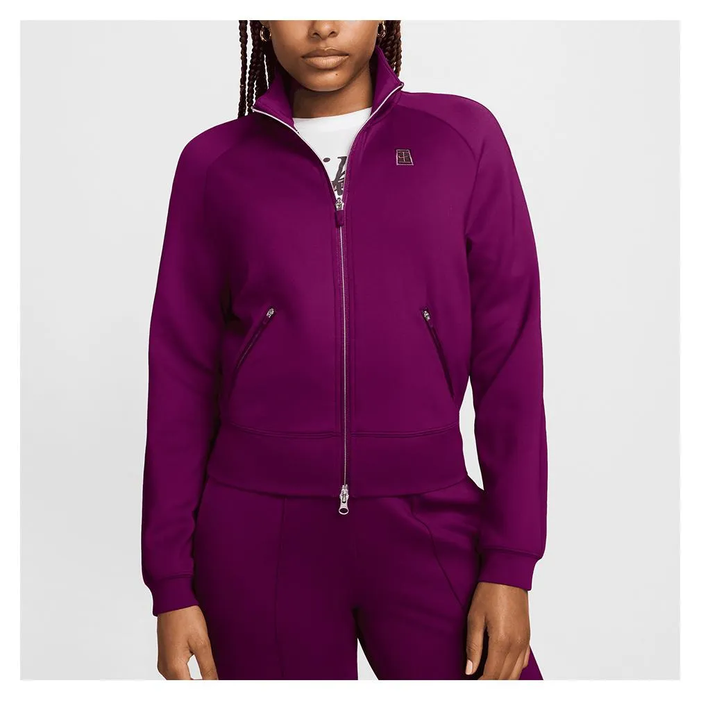 Womens Court Heritage Full-Zip Tennis Jacket Sangria